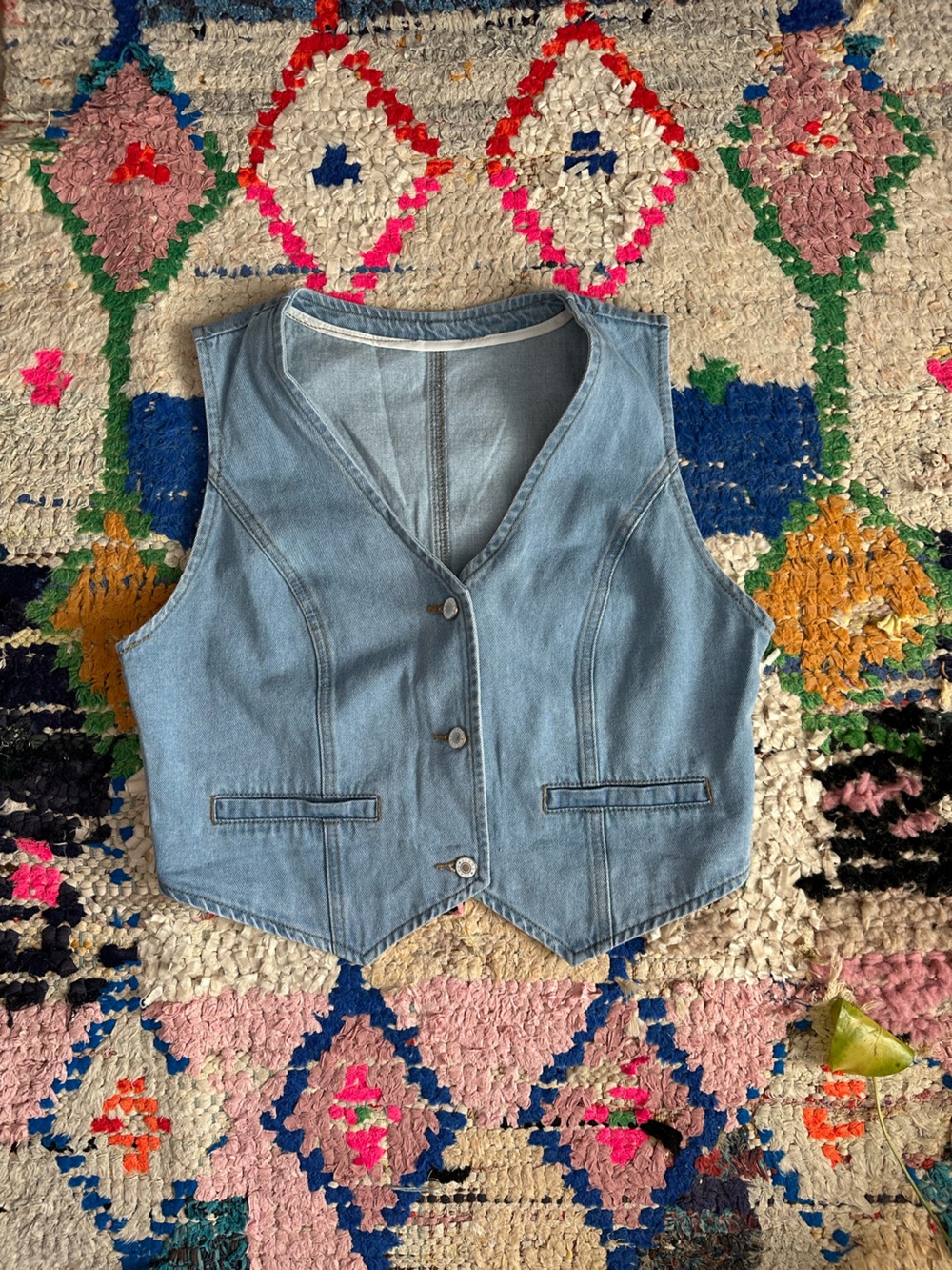 Light Blue Denim Vest